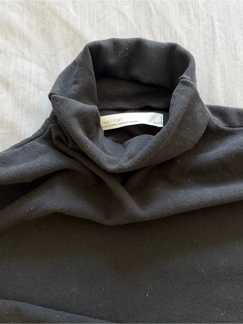 OAK + FORT Black Turtleneck Knit Sweater